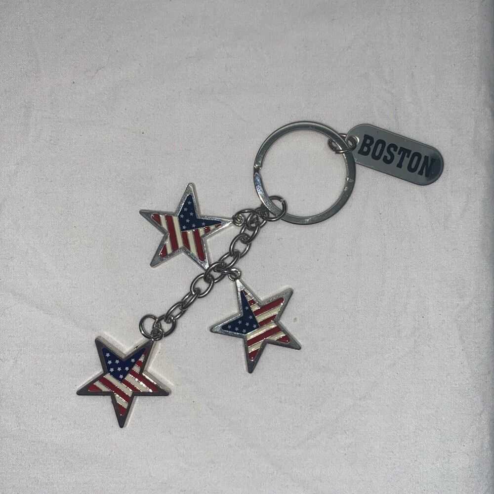 Boston Key chain stars American Flag